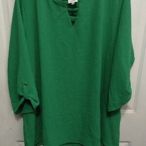 NAIF Emerald V-Neck Top